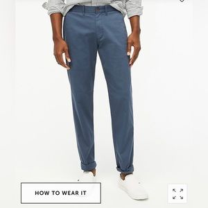 2x pairs J Crew khaki pants/ slacks in blue and black